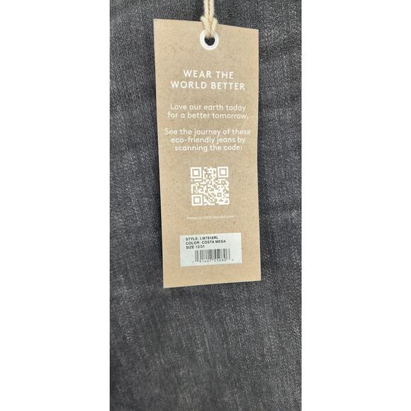 New NWT Liverpool Kennedy Crop Straight Washed Black Jeans Size 12 31 - Picture 12 of 13
